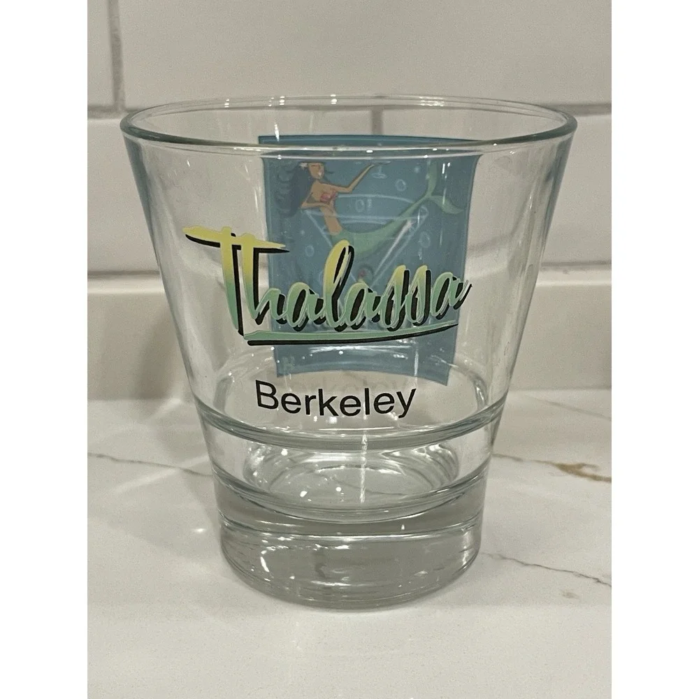 Thalassa Mermaid Cocktail Rocks Glass Bar Souvenir California Drink Retro Libbey